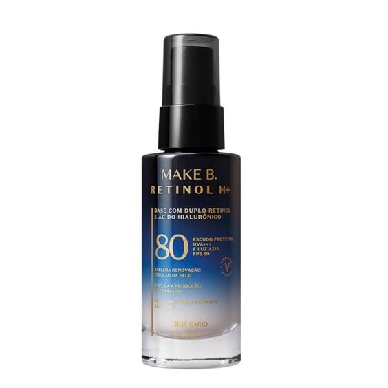 Base Líquida Com FPS 80 Make B. Retinol H+ 26g O Boticário Regular Ou ...