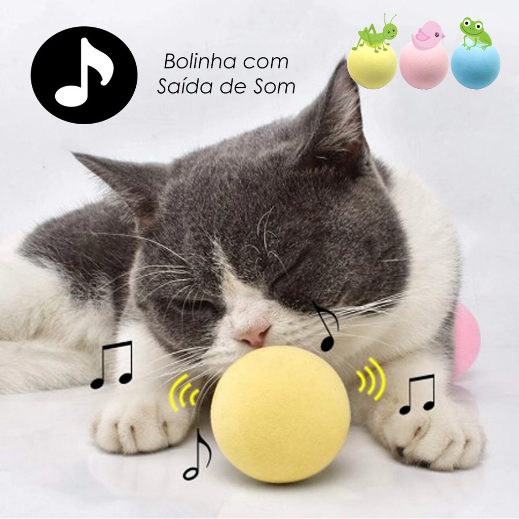 Brinquedo Gato, Animal Sounds Fofo Pelúcia Chilrear Catnip Toy Balls