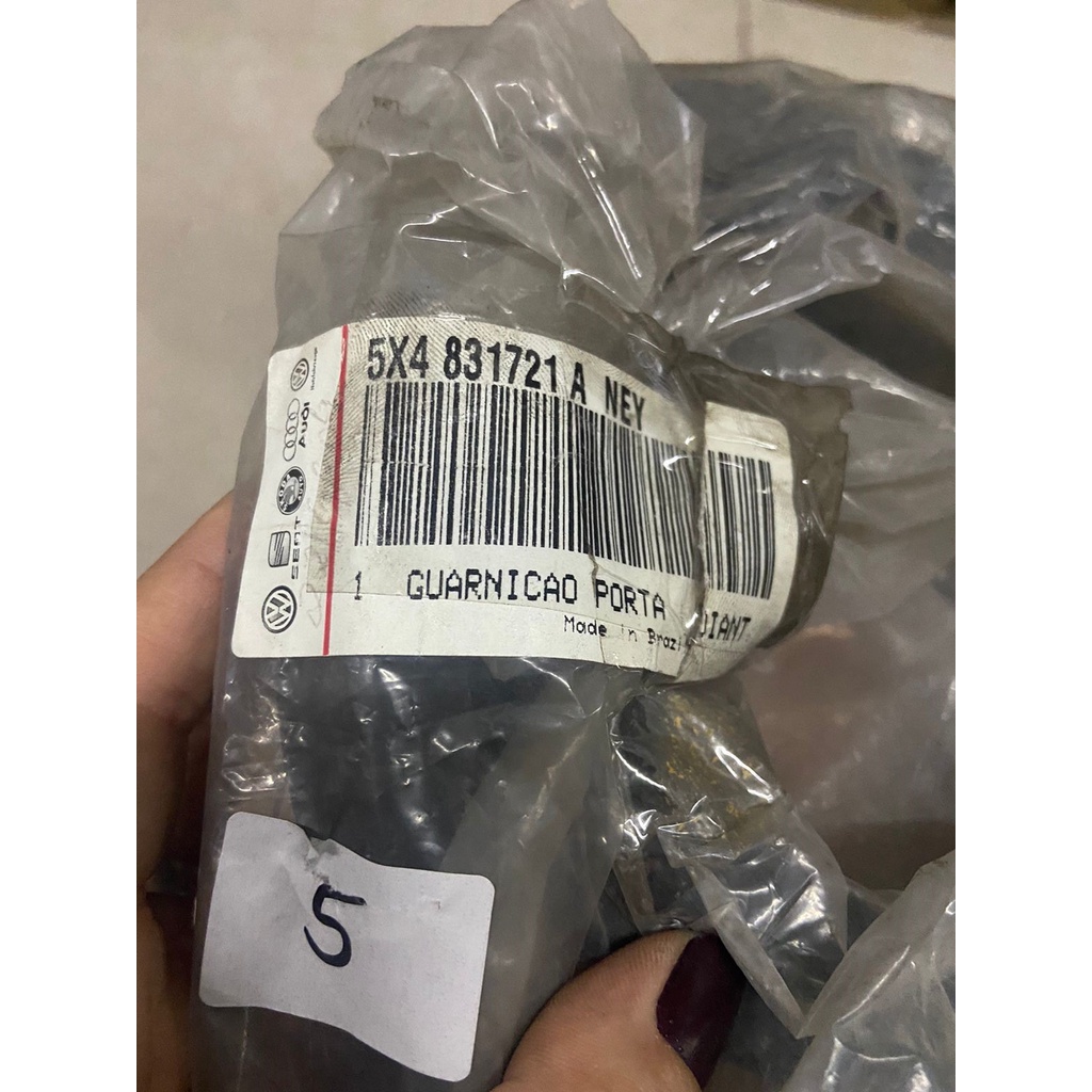 Borracha vedação porta dianteira GOL G3