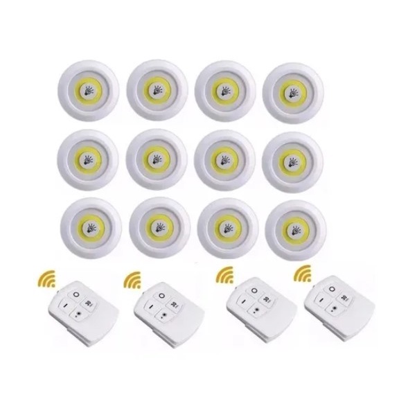 Kit Lampadas Spot Led Luminaria Controle Sem Fio Remoto Shopee Brasil