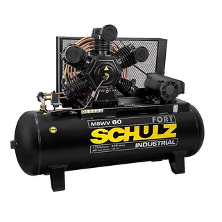 Compressor De Ar Elétrico Schulz Fort Mswv 60/425 Trifásica Preto 220v/380v/440v/760v 60hz