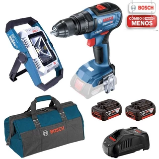 Lanterna 18v + Furadeira Parafusadeira 18v Gsb 18v-50 Bosch