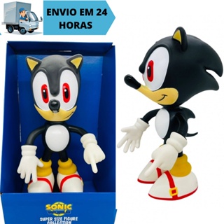 Boneco Sonic Shadow Preto Action Figure Articulado 26cm