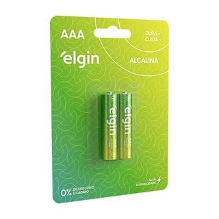 Pilha Alcalina Elgin (AAA Palito - AA Pequena) 1.5v Blister c/2 unidades