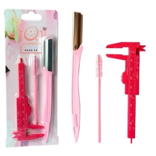 Kit Design Sobrancelha Navalha /Escova e Paquímetro em Oferta na Shopee