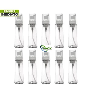 10 Frascos Pump Espumador 50 ML Cristal Para Limpeza De Cílios