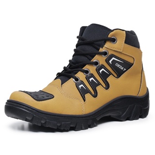 Bota Caterpillar de Couro Coturno Masculino Ref. 2190 Cor Black