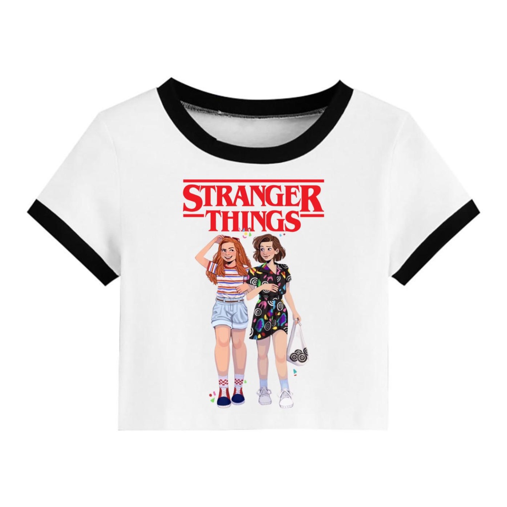 Camiseta Stranger Things Alfabeto- Baby Look Geek