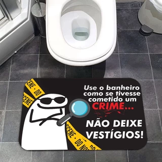 Tapete Porta Capacho Emborrachado para Quarto, Sala e Entrada 40X60 2mm para Decoração - FLORK NÃO DEIXE VESTÍGIOS