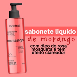 SABONETE LÍQUIDO ROSTO E CORPO MORANGO- LABOTRAT