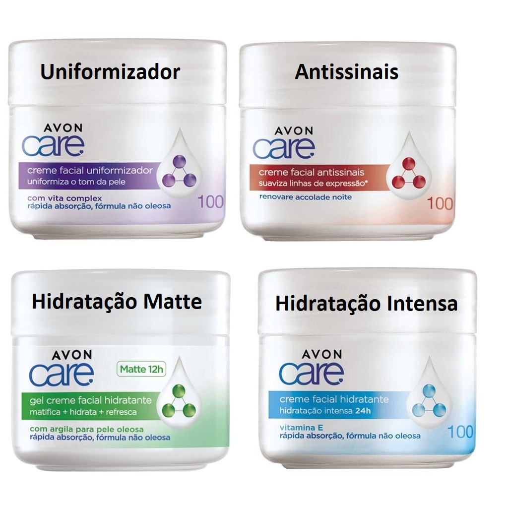 Avon Care Creme Facial Antissinais Dia e Noite / Uniformizador ...
