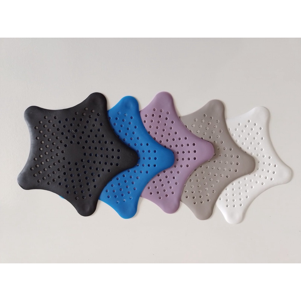 Kit 5 Tampas de Silicione Ralo Pia Cozinha e Banheiro Estrela 13cm