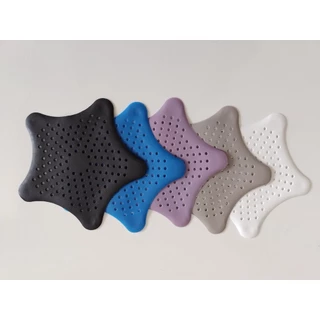 Kit 5 Tampas de Silicione Ralo Pia Cozinha e Banheiro Estrela 13cm