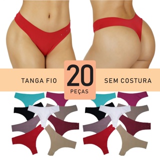 Calcinha sem costura corte a Laser Anti Marca Legging Academia Kit 20 pçs Fio dental