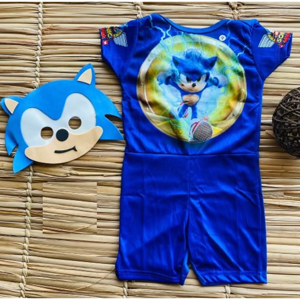 Fantasia Sonic Infantil até o Tamanho 10
