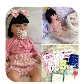 Boneca Bebê Reborn Grande Morena 52cm Silicone + Enxoval - Cegonha Reborn  Dolls - Bonecas - Magazine Luiza