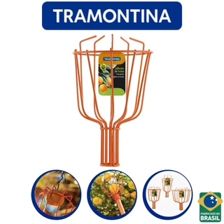 Colhedor De Frutas Em Aço Sem Cabo Apanhador Para Jardim Tramontina