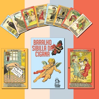 Baralho Sibilla Cigana Para Iniciantes Vera Sibilla Italiana de la Zingara 52 cartas