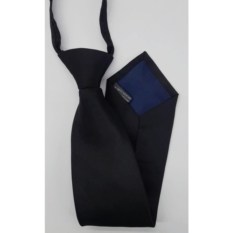 Gravata Juvenil de Zíper - Preto Fosco - COD: ZF172