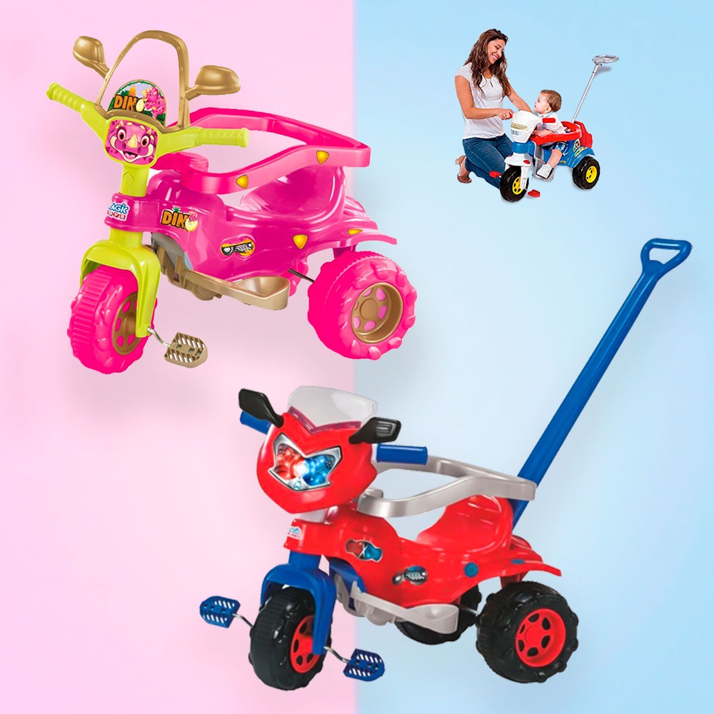 Triciclo Motoca Infantil Dino Magic Toys Tico-Tico - Velotrol e Triciclo a  Pedal - Magazine Luiza