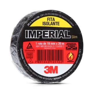 Kit 10 Fita Isolante Antichama Imperial 3M 20 Metros