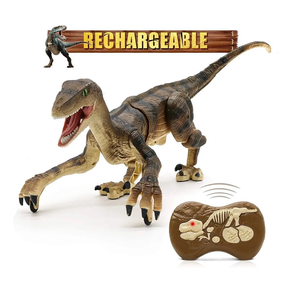 2.4g rc dinossauro brinquedos robô jurássico parque raptor