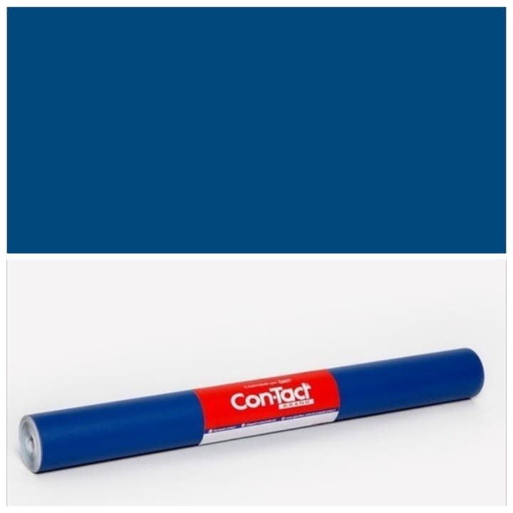 Papel Adesivo Contact Azul Fosco Opaco Lavável 45 Cm X 1M | Shopee Brasil