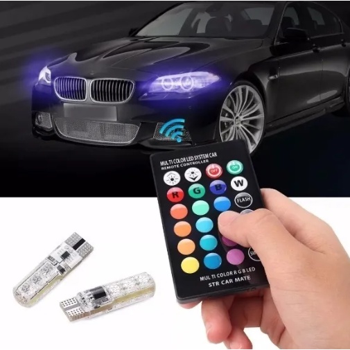 KIT STROBO ESTROBO T10 PINGO RGB 12 V FAROLETE PLACA TETO AUTOMOTIVO ...