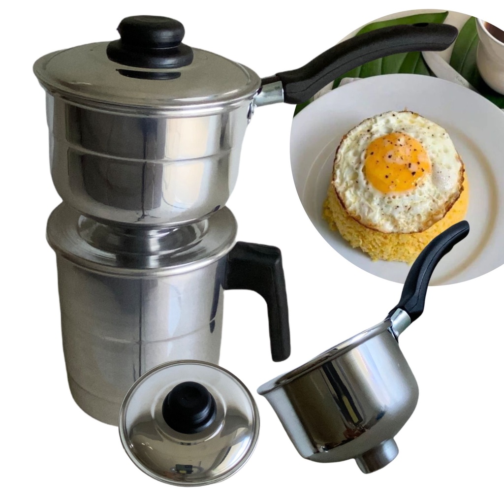 thumbnail image 2 of Aluminio Brilhante Cuscuzeiro Nordestino – Brazilian Aluminum Cuscuz Steamer 2 of 5