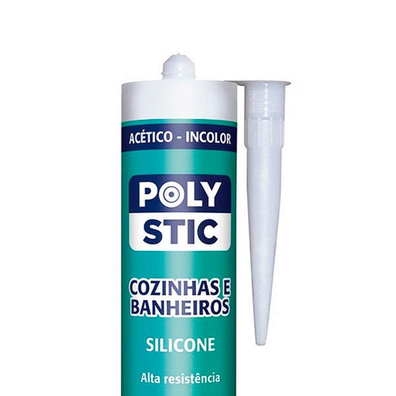Silicone Acetico 250g Polystic Banheiro Box Zk132 Pulvitec | Shopee Brasil