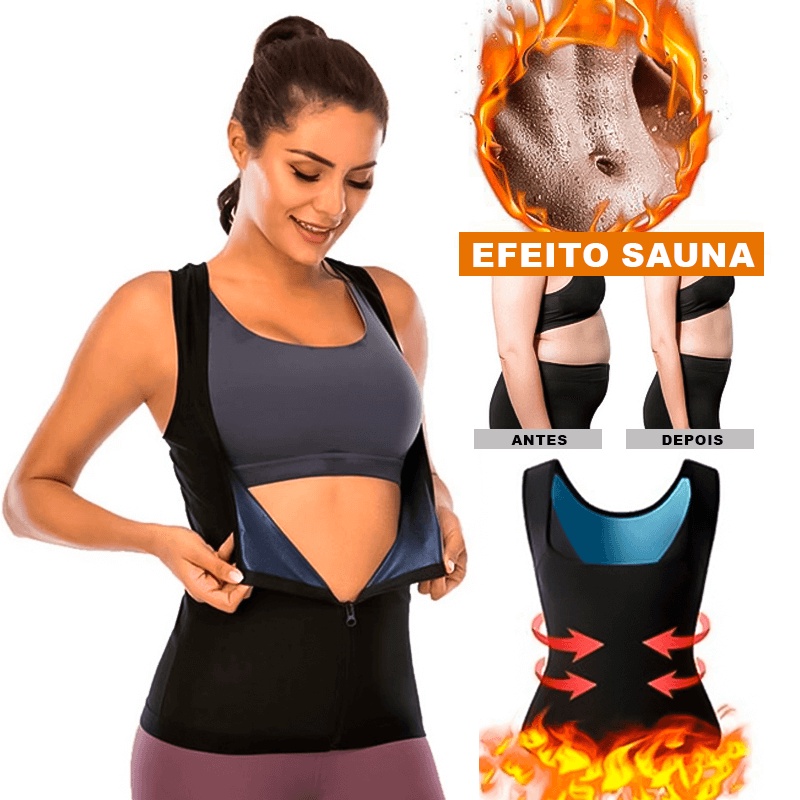 Cinta Regata Feminina Queima Gorduras Seca Barriga Camiseta Sauna em  Promoção na Shopee Brasil 2024