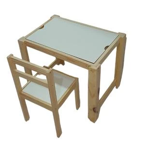 Kit Mesa sensorial + Cadeira Infantil Montessori Madeira Pinus