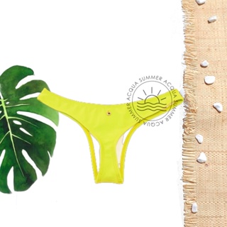 Calcinha Avulsa de Biquíni Moda Praia Fio Dental / Beachwear/Marquinha Linda/Neon /Forradas Frente e Costa
