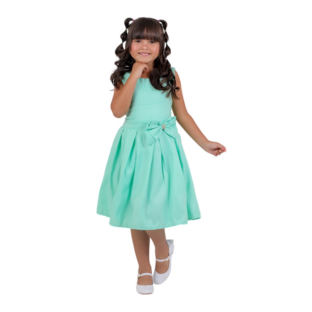 Vestido De Festa Moda Infantil EvangÃ©lica Vestido Midi Roupa