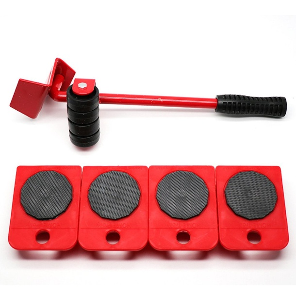 Aparelho Movedor Móveis Fácil Levantador Materiais Pesados Kit 5 Peças Sliders