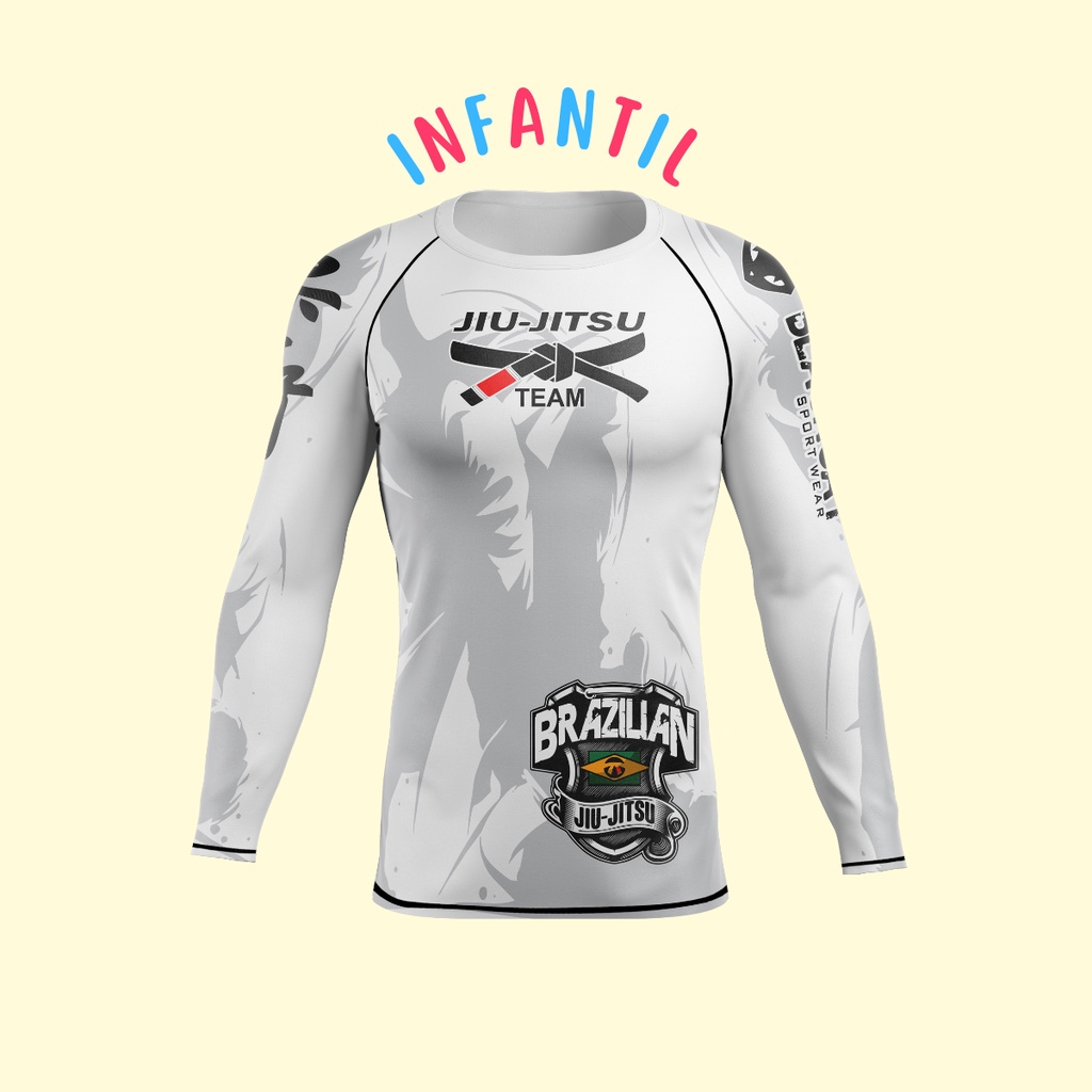 Camisa Térmica Rash Guard/Segunda Pele JiuJitsu INFANTIL Treino