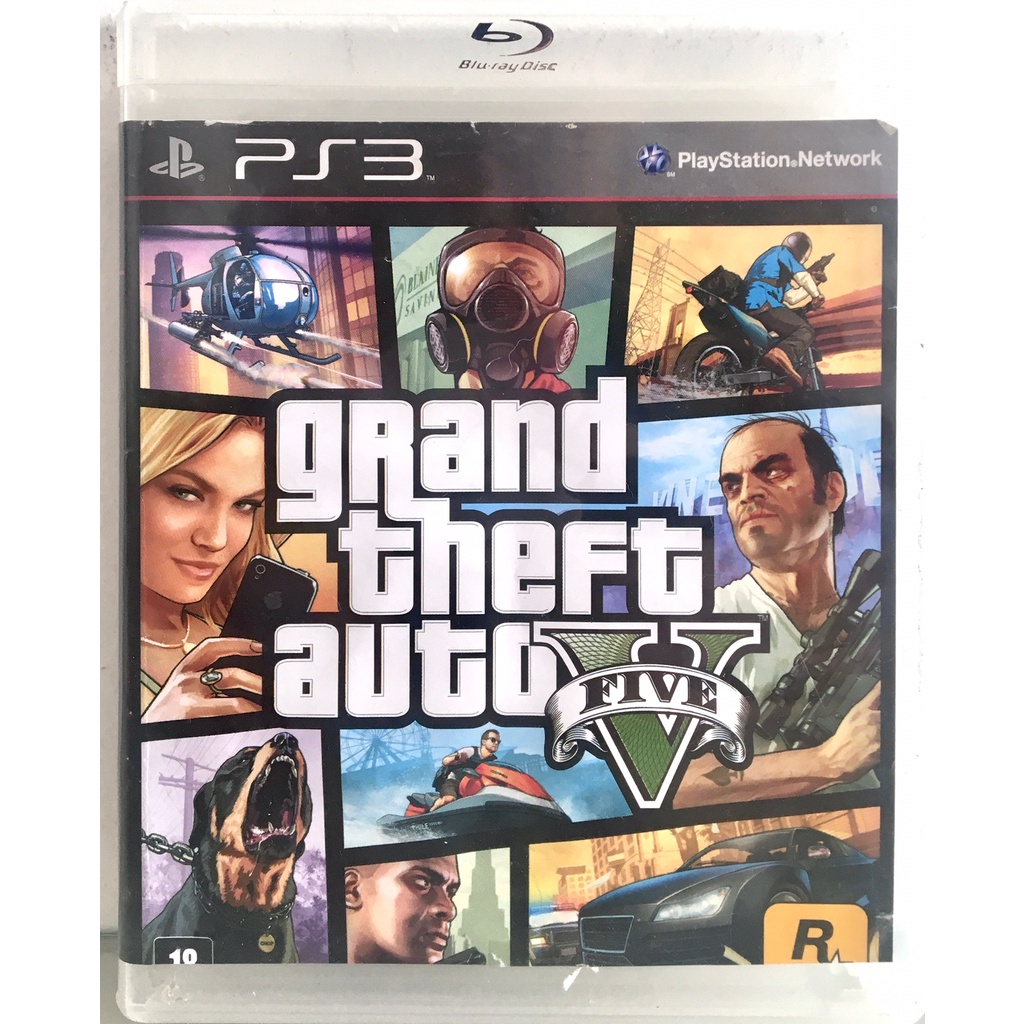Jogo GTA 5 V Grand Theft Auto V- Ps3 - Midia Fisica - Usado