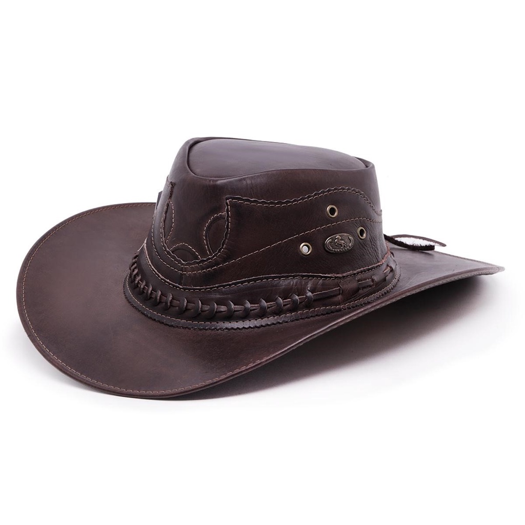 Chapeu De Couro Legitimo Country Cowboy Rodeio | Shopee Brasil