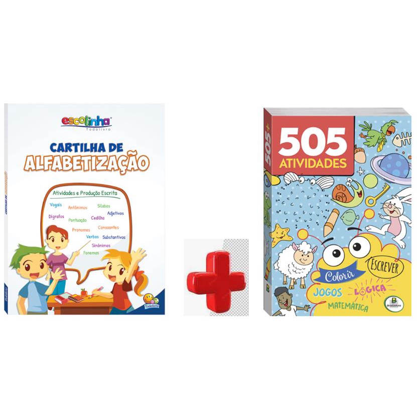 Livro Infantil 505 Atividades - Jogos Colorir Lógica Escrever