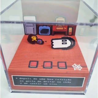 Diorama Mini - Undertale Napstablook - Cubo de Acrílico 6 cm