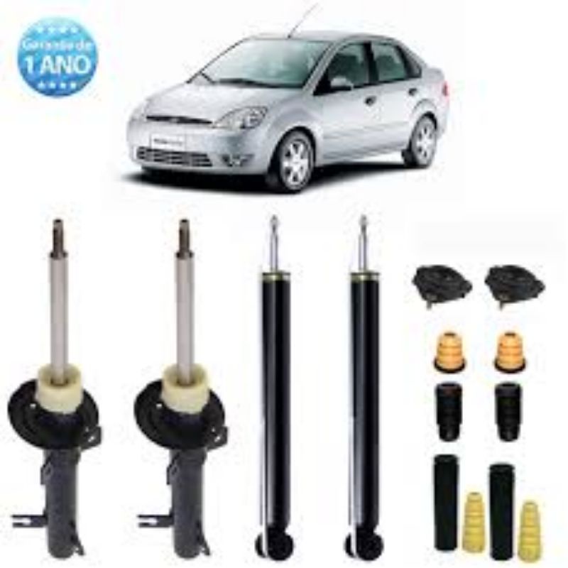 4 AMORTECEDORES 4 KITS FIESTA 2003 A 2014