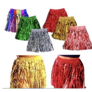Saia de fitas 40 Cm Colorida ou Lisa Festa, Carnaval em Oferta na Shopee