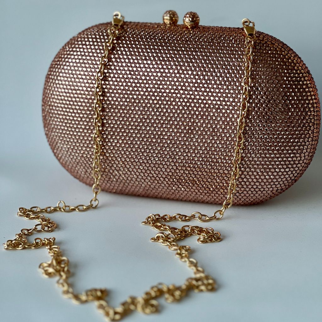 Bolsa de festa dourada com muito brilho, clutch para casamentos ...