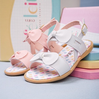 Sandalia Infantil Menina Delicada Com Dois Laços
