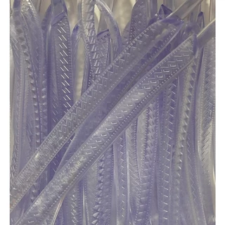 01 par Correias de Chinelos Finas Slim Femininas TRANSPARENTE Alça Flexível Tiras em PVC Macias Alto Brilho
