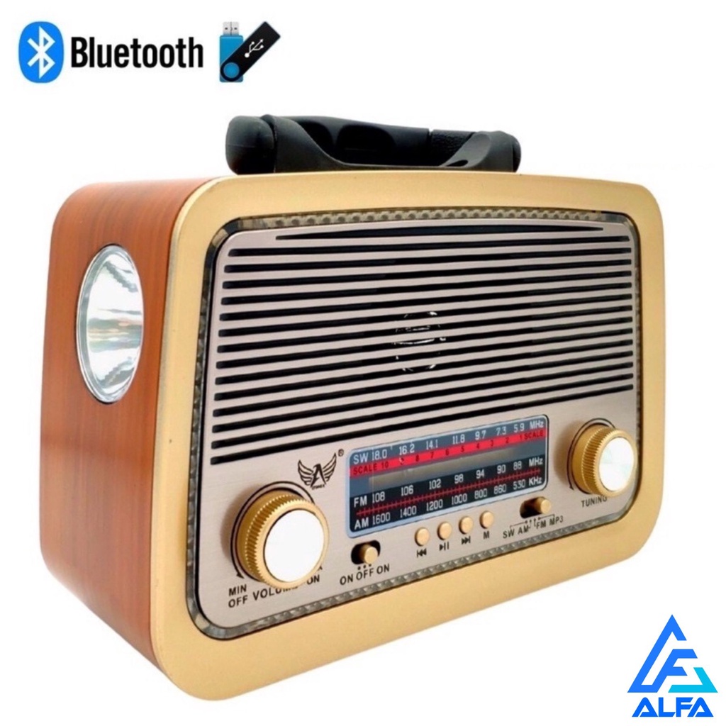 Radio Retro AD-3199 bluetooth ,entrada usb,microsd lanterna e sainda auxiliar