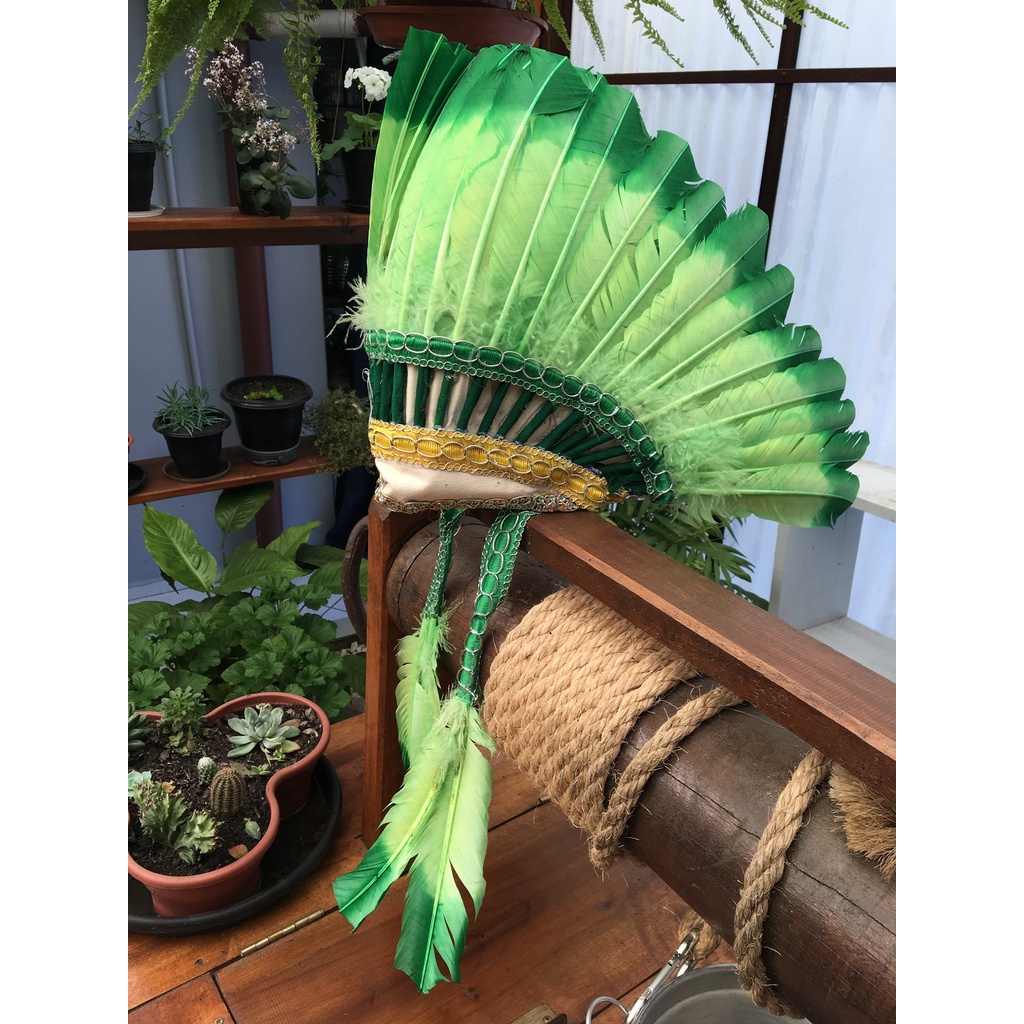 Cocar De Caboclo Pena Verde