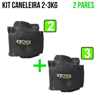 Kit Caneleira Peso Tornozeleira 2kg e 3kg Enforce Fitness Treinar Pernas Academia Treinar Perna Crossfit Funcional Fisioterapia