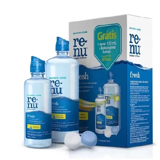 Kit Renu Fresh Solução Multi Uso 355ml + 120ml + Estojo de Lentes