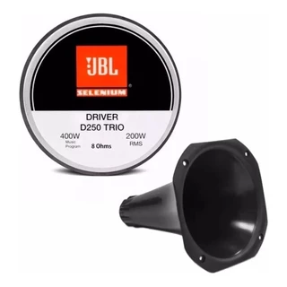 Kit 1 Driver Selenium JBL D250 Trio 8 Ohms Com 1 Corneta Permak